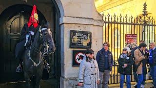 MOVE - Three Times! Mustachioed Guard's Patience Runs Out With This Idiot Tourist!