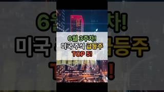 [6월 3주차] 미국 주식 급등주 TOP5! 이 종목들 무슨 일? 