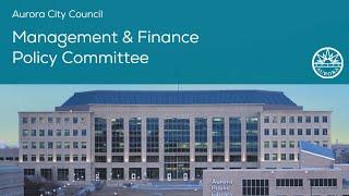 Management & Finance Policy Committee Meeting - December 2024