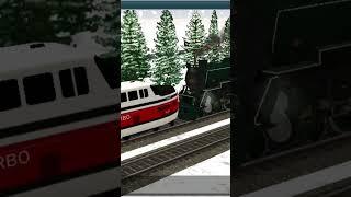 amtrak turbotrain and C&O 614 doubleheader #trainzsimulator #train #railway #amtrak #games