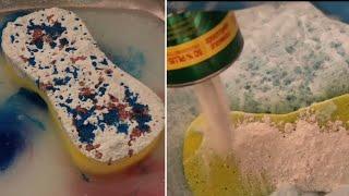 ASMR Adding colours to Comet with Bleach + Dawn Green Apple & Saving Suds for Recycling