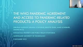 The WHO Pandemic Prevention, Preparedness and Response Accord  - Associate Professor Deborah Gleeson