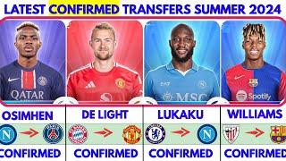 LATEST CONFIRMED TRANSFER NEWS SUMMER 2024, DE LIGHT TO UNITED️ LUKAKU TO NAPOLI️ OSIMHEN TO PSG