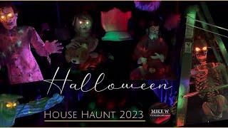 Extreme Halloween Home Haunt 2023 : Full Mike W #YouTubesMonster Halloween Decor Walkthrough