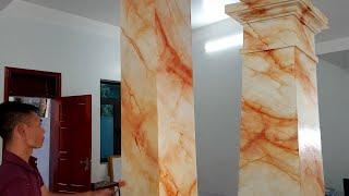 Amazing techniques Fake Stone Paint Marble, Artificial marble design | Vẽ và sơn giả đá cẩm thạch