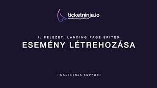 Ticketninja - Esemény létrehozása