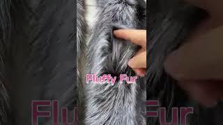 MWFur Long Style Fox Fur Scarf Shawl Luxury Genuine Fur Stole Natural Whole Fox Stole with Tails