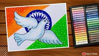 Republic day drawing | Republic Day Poster Drawing | 26th January Drawing | Oil Pastel Drawing