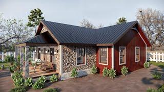 Your Dream Cottage House Plan: 3 Bedrooms, 1500 sqft of Rustic Charm!