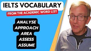 IELTS Vocabulary from the Academic Word List (Words 1 to 5)