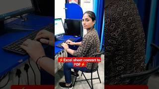 Excel sheet convert to PDF #excel #viral #shorts #shortsvideo #computer #exceltips