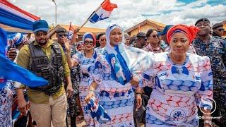 Akwatia goes crazy as Samira Bawumia campaigns massively for Bawumia