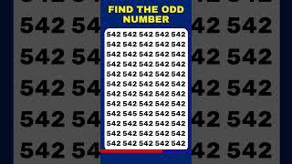 Spot the Odd Number: How Quickly Can You Solve This Puzzle?  #shorts