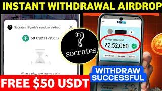 Socrates App Withdrawal | Socrates App Earning | Telegram Airdrop Bot Today | Telegram Airdrop 2024