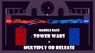 Tower wars, but it is multiply or release. Algodoolike marble race in unity