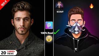 How to Make Scout Vector Logo On Picsart | How to Make Gaming Logo Like Scout | Vector Art Picsart