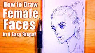 How to Draw Female Faces in 8 Easy Steps for Beginners