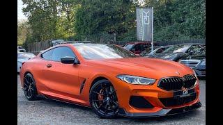 2018 68 BMW 840d xDrive in Orange Chrome Wrap for sale at George Kingsley Prestige & Performance