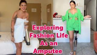 Amputee lady | adaptive prosthetic leg user: exploring fashion