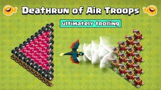DEATHRUN of Air Troops in Clash of Clans | Air Troops Vs Air Traps | Clash of Clans
