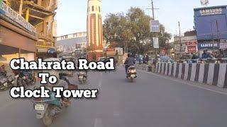 DEHRADUN I Driving From Ballupur Flyover to clock tower via chakrata road I CLOCK TOWER