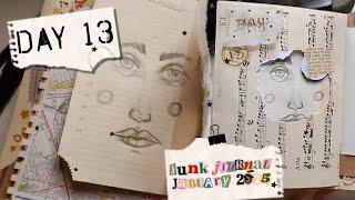 Junk Journal January Day 13 Opaque • Journal Challenge 2025 • Creativity is about persistence