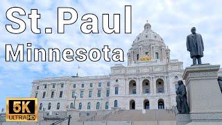 Saint Paul Introduction Walking Tour - St.  Paul, Minnesota USA (5K Ultra HD 30fps) | May 2021