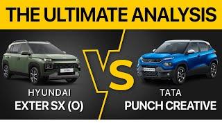 Hyundai Exter SX(O) vs Tata Punch Creative | Which One To Buy? | Features, Price, Size Comparison