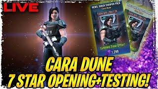 CARA DUNE  7 STAR PACK OPENING + TESTING LIVE! Crazy Fun/Deadly Jango Team!
