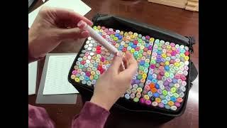 320 Ohuhu Markers Set! | Unboxing, Testing and Swatching | Adult Coloring