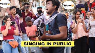 Singing Hindi Bollywood Songs In Public | Shocking Girls Reactions | Street Prank Video | Jhopdi K