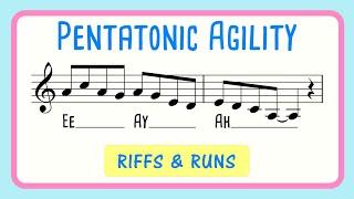 Pentatonic Riffs and Runs Vocal Warm Up | Vocal Agility Ee Ay Ah