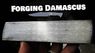 Making Barbed Wire Damascus ? pt 3