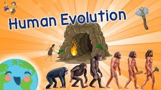 Human Evolution For Kids - Evolution Of Humans  (Learning Videos for Kids)