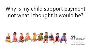 Why is my child support payment not what I thought it would be?