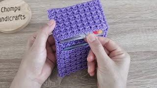 Crochet card holder - Easy and quick to make!! Step by step