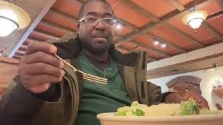 Taste Test at The Olive Garden in Sparks Nevada of The fettuccine Alfredo And Salad & Breadsticks