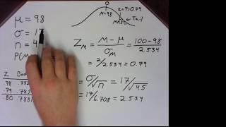 Standard Error, Sample Means, Z-Scores, and Probability