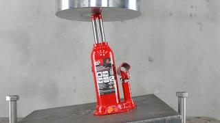 Which is the Strongest Car Jack? On Unlevel Surface? Hydraulic Press Test!?