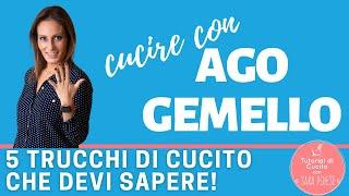 Cucire con ago gemello: 5 trucchi di cucito che devi sapere !!