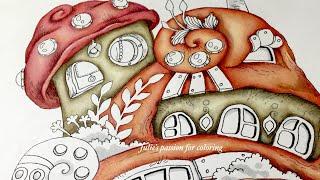 NICE LITTLE TOWN 4 by Tanya Bogema - prismacolor pencils - color along