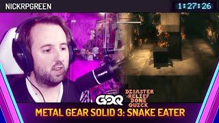 Metal Gear Solid 3: Snake Eater by NickRPGreen in 1:27:26 - Disaster Relief Done Quick 2024