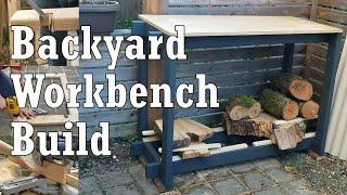 BACKYARD WORKBENCH BUILD // Small Outdoor Woodworking Space