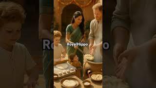 Prince Harry and kids making flatbread in India #india #flatbread #food #yummy #cute  #fun #indian