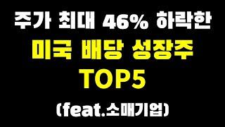 주가 최대 46% 하락한 미국 배당 성장 소매기업 TOP5
