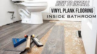 How To Install Vinyl Plank Flooring In A Bathroom As A Beginner | Home Renovation