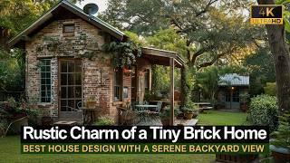 Step Back in Time: Discover the Rustic Charm of a Tiny Brick Home with a Serene Backyard View
