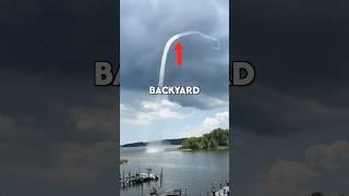 Scary moment when strange TORNADO approaches their backyard ️