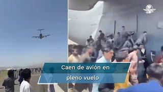 Desesperación en Kabul, personas caen de un avión al intentar huir del país