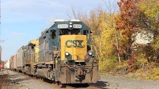 Foreign power, fallen flags, and more! CSX River Line Railfanning! 11-9-13